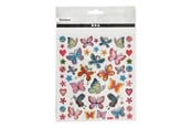 Hobby artikelen - Creativ Company - Stickers Flowers and Butterflies 1 Sheet - 28885