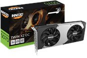 Grafische kaarten - Inno3D GeForce RTX 5070 Twin X2 OC - 12GB GDDR7 RAM - Grafische kaarten - N50702-12D7X-195064N