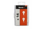 Deurbeugels en scharnieren - Work>it concrete hook assortment with 14 parts - 5708614196700