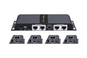 Repeater & zendontvanger - Deltaco HDMI-276 1X4 HDMI Extender Splitter over CAT6/6a/7 40m with IR pass-back - LKV714