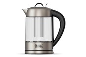 Waterkoker - Black & Decker Waterkoker Kettle Glass Tea Filter 1.7L - Zilver - 2400 W - ES9580110B