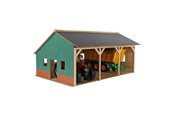 Houten speelgoed - Kids Globe - Agricultural Shed Wood for 3 Tractors 1:16 - 610340
