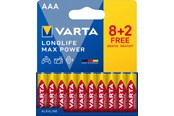 Batterij - VARTA Longlife Max Power AAA - 10-Pack - 4703101710