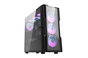 Case - Darkflash DK431 Glass computer case (black) + 4 RGB fans - Case - Miditower - Zwart - DK431 Glass + 4 fans