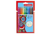 Schrijf- en tekengerei - STABILO Trio 2 in 1 - Felt-tip pen and fineliner in one - Set of 10 pieces - 223/10-01
