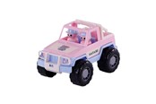 Speelgoedauto - Cavallino Toys - Cavallino Jeep Pink with 2 Toy Figures - 3502SF01