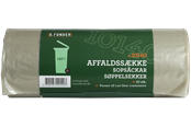 Reiniging - G.Funder Container garbage bags for 140 liter container clear plastic 10 bags per roll - standard quality - 5701137101404