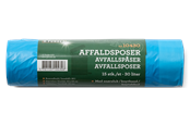 Reiniging - G.Funder Garbage bags with drawstring 30 liters blue - 5701137104306