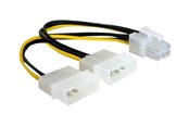 Voedingskabel (intern) - DeLOCK Power Cable - 6 pin PCIe Power to 4 PIN Internal Power - 15 cm - 82315