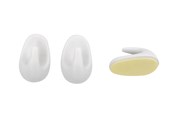 Deurbeugels en scharnieren  - Home>it HOME It® selvklæbende krog 27 mm. hvid 8 stk. - 5708614212707