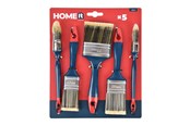 Schilderen - Work>it Home>it® Work. Brush set - 3 flat 40/50/70 mm + 2 round - Blue/red - 5708614385036