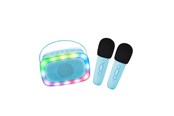 Muziek - Lalarma Karaoke with lights and two microphone - B - LALAR-KARATWO-WLIGHTS-BLUE