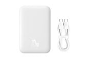Powerbank - Baseus Magnetic Mini Air PPCXM06A 6000mAh 20W Power Bank with Simple Series USB-C Cable - White Powerbank - Wit - 6000 mAh - P10059002223-00