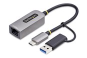 Netwerk-adapter (netwerkkaart, printserver, enz.) - StarTech.com 2.5GbE USB-C to Ethernet Adapter with USB-A Converter - network adapter - USB-C 3.2 Gen 1 / Thunderbolt 3 - 10M/100M/1G/2.5 Gigabit Ethernet - U2GA-USB-C-ETHERNET