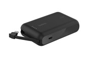 Powerbank - Belkin BoostCharge power bank - with integrated cable - 24 pin USB-C - 20 Watt Powerbank - Zwart - 10000 mAh - BPB021HQBK