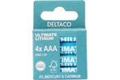 Batterij - Deltaco Ultimate Lithium Batteries LR03/AAA - 4-pack - ULT-R03LI-4P