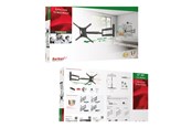 Muurbevestigingen, AV-bevestigingen & AV-meubels - Barkan mounting kit - full-motion - for TV - extra long - black - Max 50 kg - recommended for 13"-83" - BM443XL