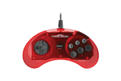 Gaming accessoires - Retro-Bit Crimson Red - Wired Controller - Sega Mega Drive - 849172017399