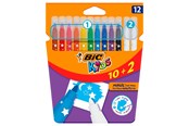 Schrijf- en tekengerei - BIC Kids Coloring & Erasing 10 + 2 free - 920295