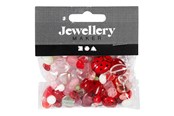 Creatief spelen - Creativ Company Glass Beads Various Ladybug Heart Leaves 60 grams - 684230
