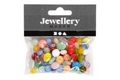 Creatief spelen - Creativ Company Glass Beads Various Round Oval Circle 60 grams - 684250