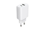 Mobiel - Adapters & Opladers - GEAR Charger 220V 1xUSB-C + 1xUSB-A PD/PPS 30W + 18W QC - White - 665134