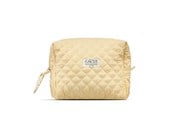 Overige persoonlijke verzorging - Karen Large toiletry bag in yellow checkered quilt - 10073-2