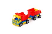 Speelgoed voor baby's - Cavallino Toys Cavallino Basics Dump Truck with Trailer - 2515WD01