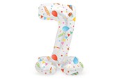 Speelgoed - Folat BV Standing Foil Balloon Joyful Party Number 7 -72cm - 63967