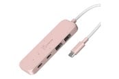 USB hub - j5create JCH342ER - hub - eco-friendly USB-C - 4 ports USB hub - 4 - Roze - JCH342ER-N