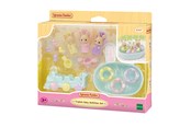 Pop, teddybeer en materiaal - Sylvanian Families Triplets Baby Bathtime Set - 5707