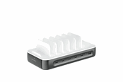 Mobiel - Adapters & Opladers - 4smarts Charging station Team 100W 1x USB-A port 5x USB-C ports includes 6 cables space grey - 541277