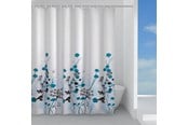 Badkamer accessoires - Gedy Shower curtain blue flower 180x200 cm - 12315