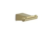 Badkamer accessoires - Gedy Tonale Double Hook - Brushed Brass - TN2688