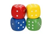 Houten speelgoed - Playwood Wooden Dice Set Large 4pcs. - RS469