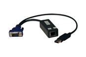 Repeater & zendontvanger - Eaton Series USB Single Server Interface Unit Virtual Media KVM Switch HD15 USB RJ45 TAA - B078-101-USB-1