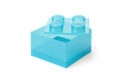 Kinderkamer - LEGO Storage Brick 4 Top Lid Glitter Light Blue - 40090802