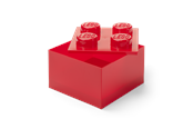 Kinderkamer - LEGO Storage Brick 4 Top Lid Translucent Red - 40090804