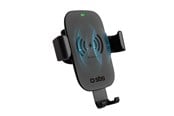 Mobiel - Adapters & Opladers - SBS Wireless Gravity Phone Holder for Cars with a Quick Charger - Black *DEMO* - TESUPGRAVWIRLITE10W