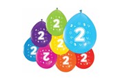 Speelgoed - Globos Balloons 2-sided Printed Number 2 8pcs. - 512002