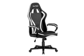 Gamer stoel - DUTZO DASH Junior Gaming stoel - Zwart / wit - PU Leer - Tot 110 kg - DGC-DASH-BW
