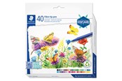 Schrijf- en tekengerei - Staedtler triplus color rPP 40 pcs cardboard box assorted colours - 323 C40-C