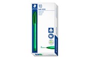 Schrijf- en tekengerei - Staedtler Ballpoint pen ball 4320 10 pcs M green - 4320 M-5