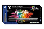Schrijf- en tekengerei - Staedtler pigment brush pen 10 pcs olive green - 371-57