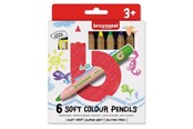 Schrijf- en tekengerei - Bruynzeel Kids Soft Colored Pencils 6 pcs. - 60119006