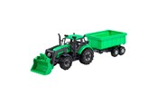 Speelgoedauto - Cavallino Toys Cavallino Tractor with Loader and Trailer Tipper Truck Green Scale 1:32 - 1254FM04