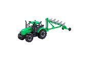 Speelgoedauto - Cavallino Toys Cavallino Tractor with Plough Green Scale 1:32 - 1263FM04