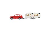 Modelauto - Toi-Toys - Metal Pull-back Car with Caravan 1:48 - 21852A