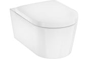 Toiletten, stoelen, bidets en reserveonderdelen - Hansgrohe EluPura S wall-hung toilet 540 w/flush rim with SC/QR seat with lid, white - 61119450