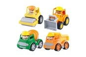 Speelgoedauto - PLAY - Mini Construction Vehicles with Figures Playset 8pcs. - 9441